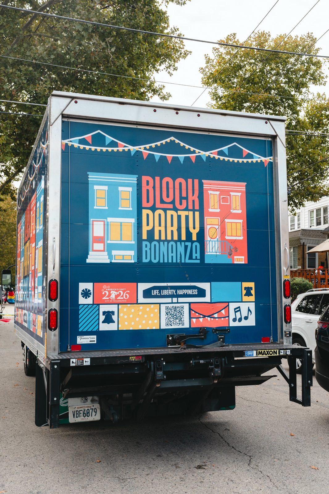 The Block Party Bonanza truck, branded for America’s 250th