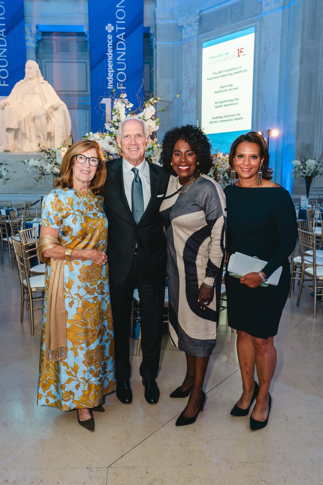 Mayor Cherelle L. Parker with guests at the Independence Blue Cross Foundation’s 15th anniversary